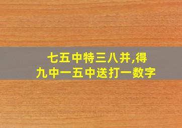 七五中特三八并,得九中一五中送打一数字