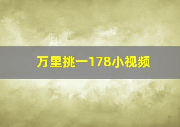 万里挑一178小视频