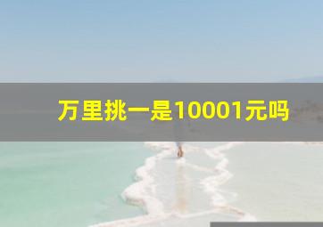 万里挑一是10001元吗