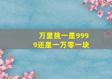 万里挑一是9999还是一万零一块