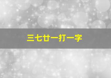 三七廿一打一字