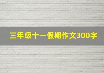 三年级十一假期作文300字