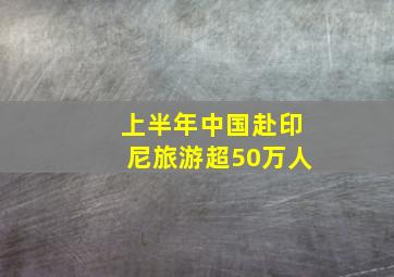 上半年中国赴印尼旅游超50万人