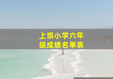 上坝小学六年级成绩名单表