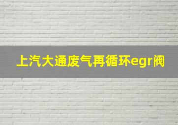 上汽大通废气再循环egr阀