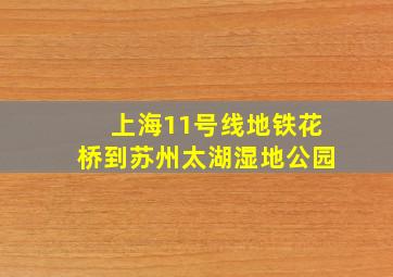 上海11号线地铁花桥到苏州太湖湿地公园