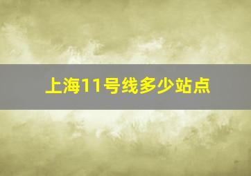 上海11号线多少站点