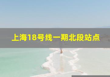 上海18号线一期北段站点