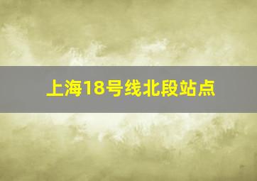 上海18号线北段站点