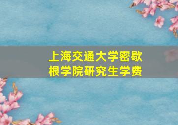 上海交通大学密歇根学院研究生学费