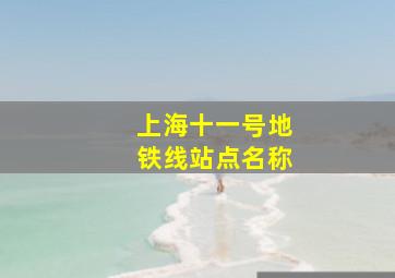 上海十一号地铁线站点名称