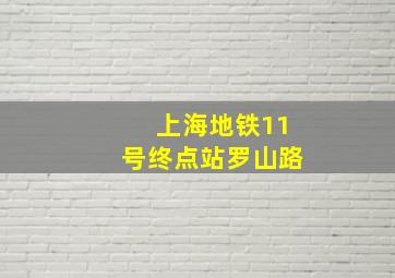 上海地铁11号终点站罗山路