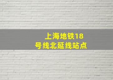 上海地铁18号线北延线站点