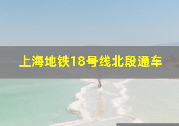 上海地铁18号线北段通车