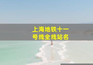 上海地铁十一号线全线站名