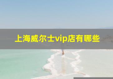 上海威尔士vip店有哪些