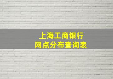 上海工商银行网点分布查询表