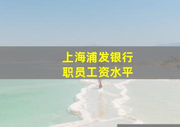 上海浦发银行职员工资水平