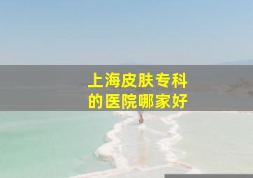 上海皮肤专科的医院哪家好