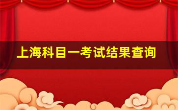 上海科目一考试结果查询