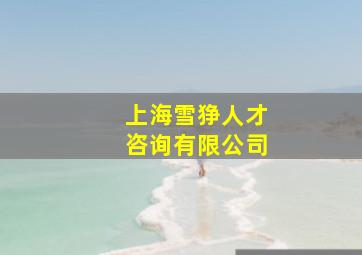 上海雪狰人才咨询有限公司