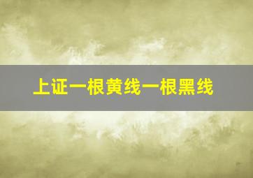 上证一根黄线一根黑线