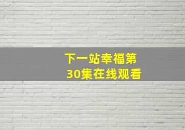 下一站幸福第30集在线观看