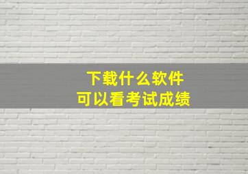 下载什么软件可以看考试成绩