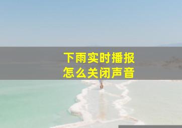 下雨实时播报怎么关闭声音