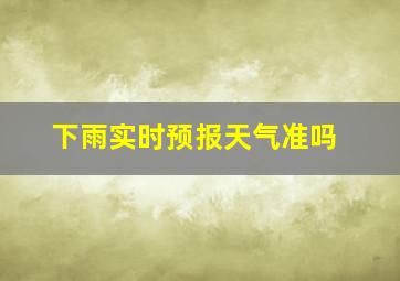 下雨实时预报天气准吗