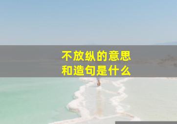 不放纵的意思和造句是什么