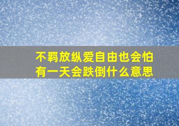 不羁放纵爱自由也会怕有一天会跌倒什么意思