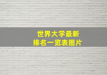 世界大学最新排名一览表图片