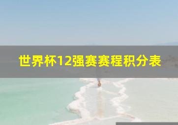 世界杯12强赛赛程积分表