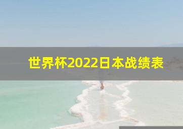 世界杯2022日本战绩表