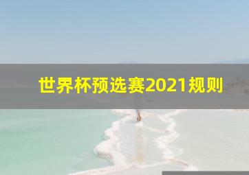 世界杯预选赛2021规则