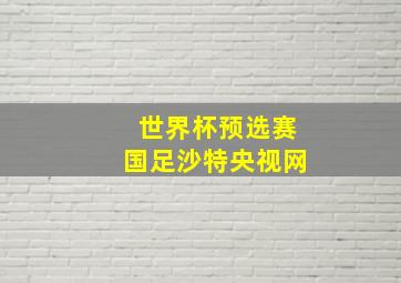 世界杯预选赛国足沙特央视网