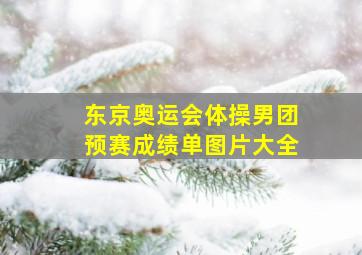 东京奥运会体操男团预赛成绩单图片大全