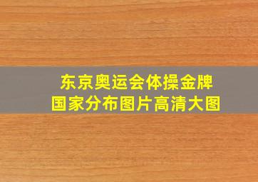 东京奥运会体操金牌国家分布图片高清大图