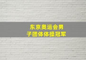 东京奥运会男子团体体操冠军