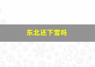 东北还下雪吗