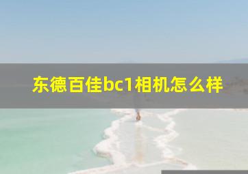 东德百佳bc1相机怎么样