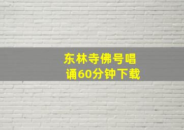 东林寺佛号唱诵60分钟下载