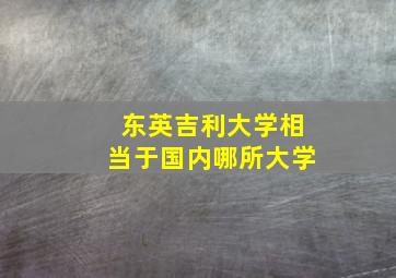 东英吉利大学相当于国内哪所大学