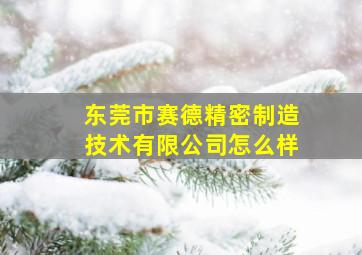 东莞市赛德精密制造技术有限公司怎么样