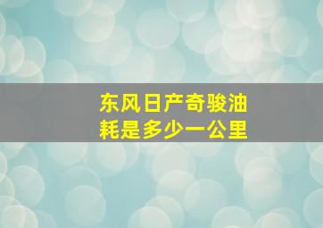 东风日产奇骏油耗是多少一公里