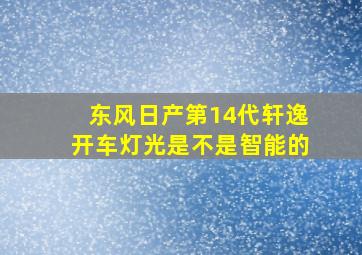 东风日产第14代轩逸开车灯光是不是智能的