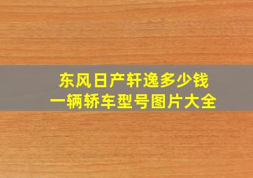 东风日产轩逸多少钱一辆轿车型号图片大全