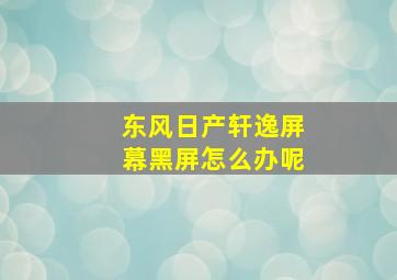 东风日产轩逸屏幕黑屏怎么办呢