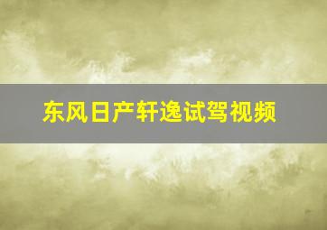 东风日产轩逸试驾视频